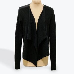 Vince Black 100% Cashmere Waterfall Cardigan Sweater Size S